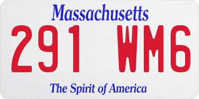 MA license plate 291WM6
