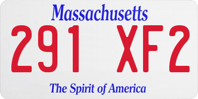 MA license plate 291XF2