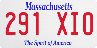 MA license plate 291XI0