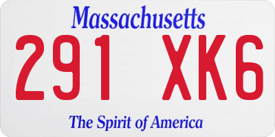 MA license plate 291XK6