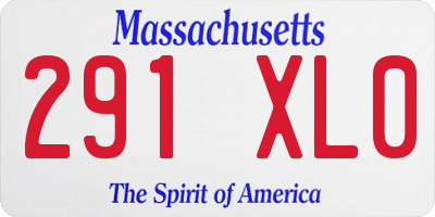 MA license plate 291XL0