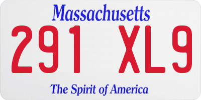 MA license plate 291XL9
