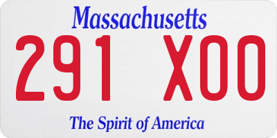 MA license plate 291XO0