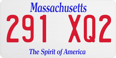 MA license plate 291XQ2