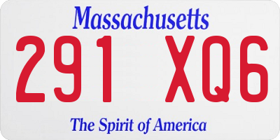 MA license plate 291XQ6