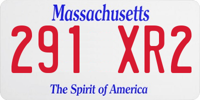 MA license plate 291XR2