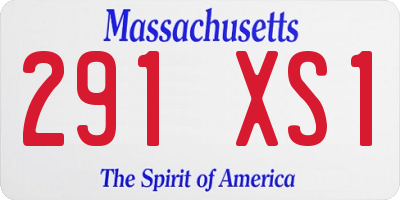 MA license plate 291XS1