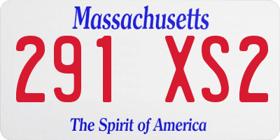 MA license plate 291XS2