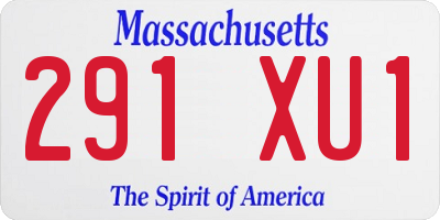 MA license plate 291XU1