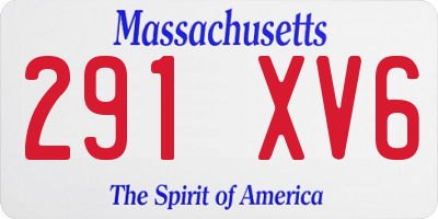 MA license plate 291XV6