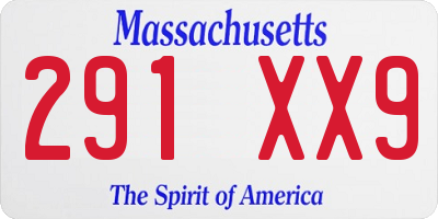 MA license plate 291XX9