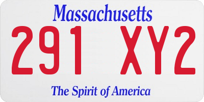 MA license plate 291XY2