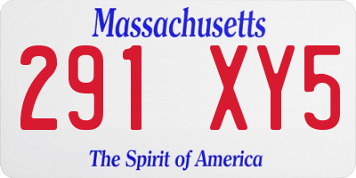MA license plate 291XY5