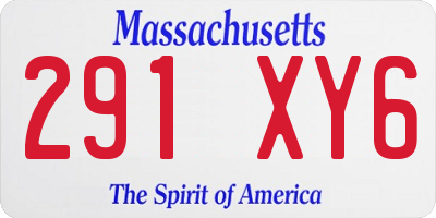MA license plate 291XY6