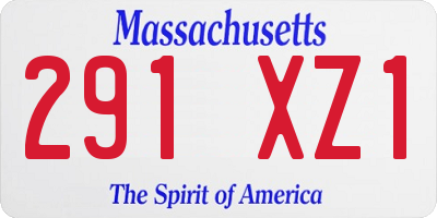 MA license plate 291XZ1