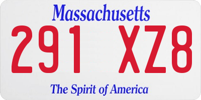 MA license plate 291XZ8