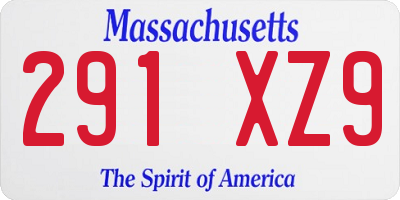 MA license plate 291XZ9