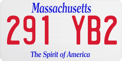 MA license plate 291YB2