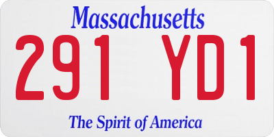 MA license plate 291YD1