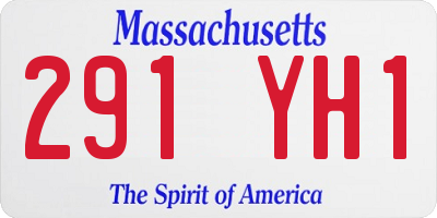 MA license plate 291YH1