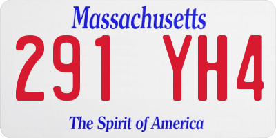 MA license plate 291YH4