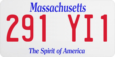 MA license plate 291YI1