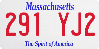 MA license plate 291YJ2