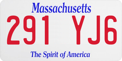 MA license plate 291YJ6