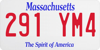 MA license plate 291YM4