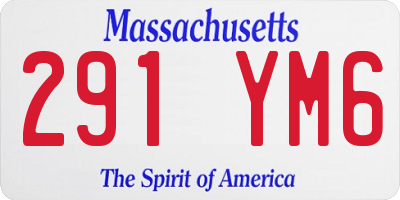 MA license plate 291YM6