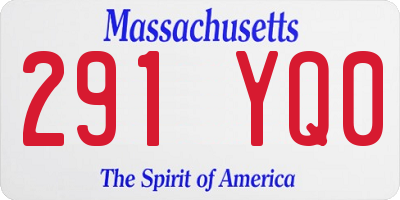 MA license plate 291YQ0