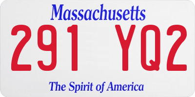 MA license plate 291YQ2