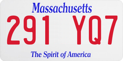 MA license plate 291YQ7