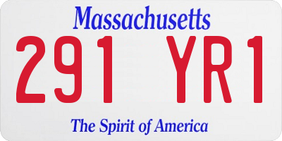 MA license plate 291YR1