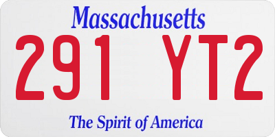 MA license plate 291YT2