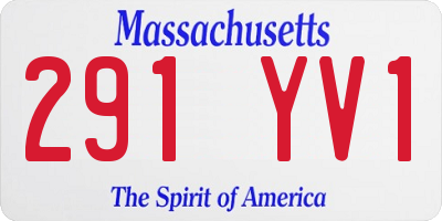 MA license plate 291YV1
