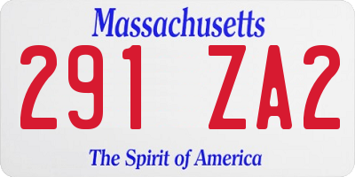MA license plate 291ZA2
