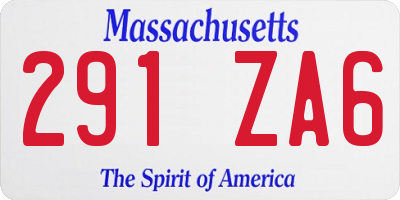 MA license plate 291ZA6