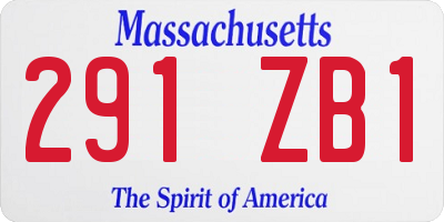 MA license plate 291ZB1