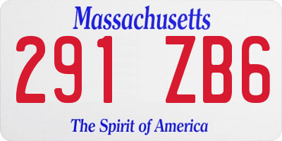MA license plate 291ZB6