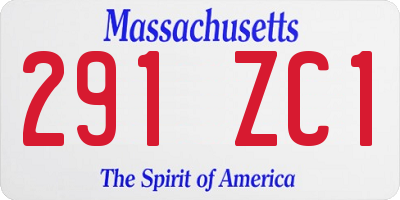 MA license plate 291ZC1