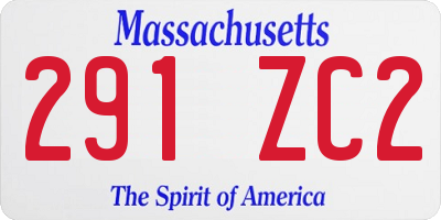 MA license plate 291ZC2