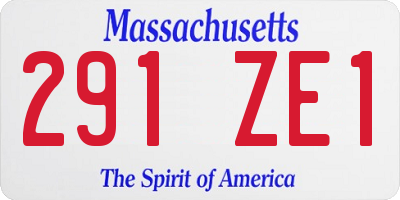 MA license plate 291ZE1