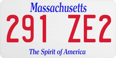 MA license plate 291ZE2