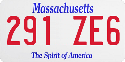 MA license plate 291ZE6