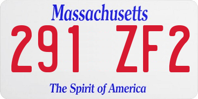 MA license plate 291ZF2