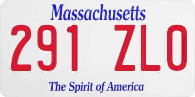 MA license plate 291ZL0