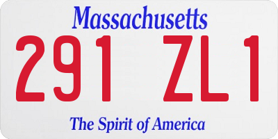 MA license plate 291ZL1