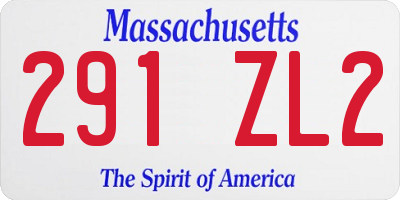 MA license plate 291ZL2