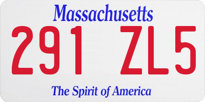 MA license plate 291ZL5